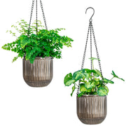 Melphoe front view hanging planter showing neat portable design and easy watering