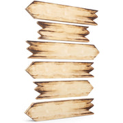 Memorywuu front view of six arrow signs showing sizes and rustic appeal
