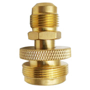 MENSI adapter front view showing compact brass body and connection benefit