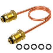 MENSI front view of POL x POL copper pigtail showing compact durable assembly and clear labeling
