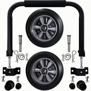 menxigoc front view of wheel and handle kit showing full assembly and portability benefit