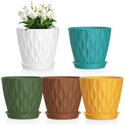 Meowell front view of 5-pack pots showing colorful set and benefits