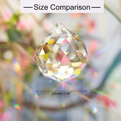 MerryNine close-up of facets highlights K9 clarity and stronger rainbow effect