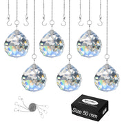 MerryNine front view shows six crystal balls and metal chains creating bright decor