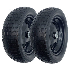 MerryYard front view wheel with rim showing sturdy construction and no-flat benefit