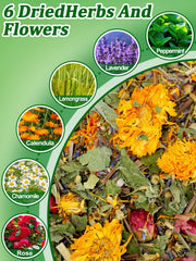 MEWTOGO close-up of mixed herbs and flowers highlighting aroma