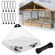 MEWTOGO front view of 4x8ft coop cover showing fit and protection