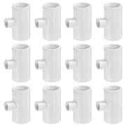MEWTOGO front view of 12-pack PVC tee fittings showing contents and benefit