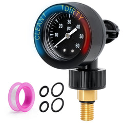 Mezvion valve front assembly showing compact vent and gauge for fast air removal