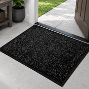 Mibao front-view anthracite mat showing clean entrance benefit