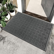 Mibao front view welcome mat showing durable surface and curb appeal