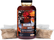 MICROBE-LIFT front packaging showing 32 oz bottle and packets for fast pond cleanup