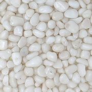 Midwest Hearth bag front view showing polished 10-lb pebbles and brand