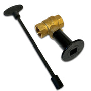 Midwest Hearth valve kit front assembly showing brass valve and fittings for durable control