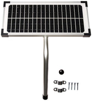 Mighty Mule front panel view showing sleek black cells and durable frame, enhancing reliability