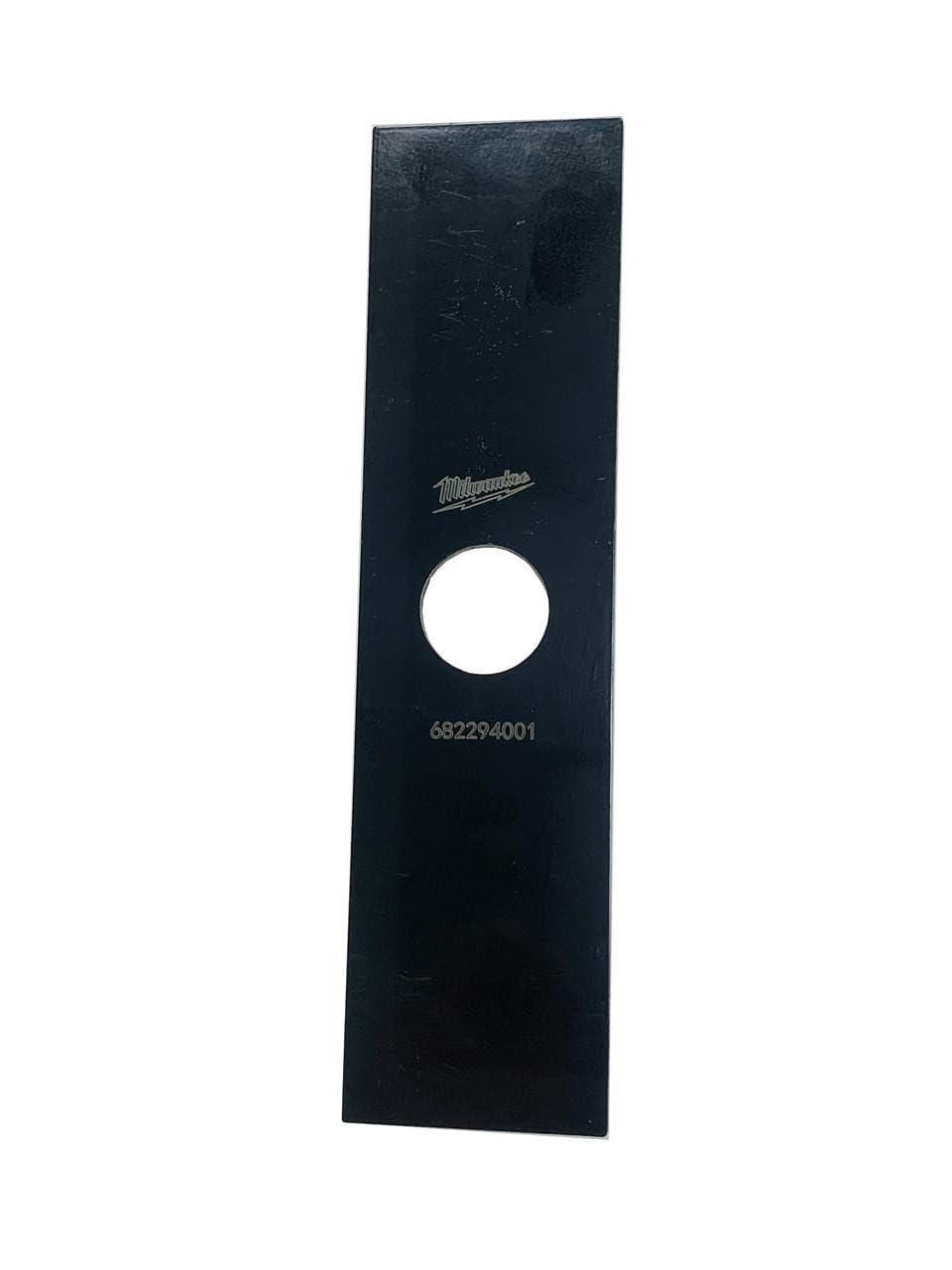 Milwaukee edger blade front view showing steel edge and clean-cut profile benefit