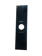 Milwaukee edger blade front view showing steel edge and clean-cut profile benefit