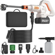 MIMYTH front view showing compact cordless washer and case for portable cleaning