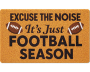Mindsoft front view showing doormat message and football graphics for a welcoming entry