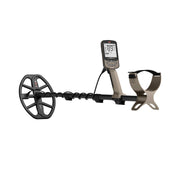 MINELAB X-Terra Elite front view showing full detector and coil, ideal for varied terrains