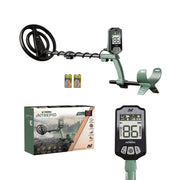 MINELAB X-Terra Intrepid front view showing full detector and coil, easy handling benefit