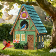 MINWOLF front view of cottage birdhouse showing decorative appeal and durability