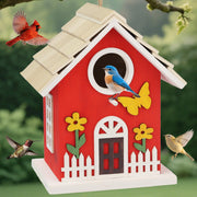 MINWOLF front view showing red wood house and vintage look benefit