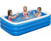 Minxchen front view of inflated pool showing roomy space and family benefit