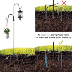 MIPON five-pronged base inserted into lawn for improved stability