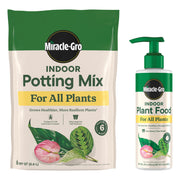 Miracle-Gro bundle front packaging showing both potting mix and plant food for easy setup