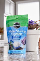 Miracle-Gro close-up of crystal texture demonstrating water absorption
