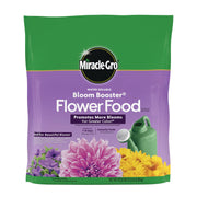 Miracle-Gro front label showing bloom booster for clear product ID and benefits