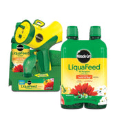 Miracle-Gro front packaging showing starter kit and refills for easy feeding