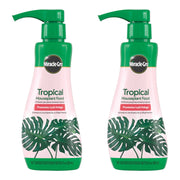 Miracle-Gro front packaging showing liquid fertilizer for tropical plants, clear benefit