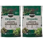 Miracle-Gro front packaging showing two 16 qt bags and organic labeling for easy storage