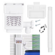 MISDENK front view diverter showing compact white body and hose benefit