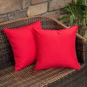 MIULEE front view of red pillow cover showing festive color and durability