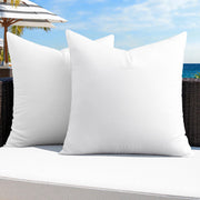MIULEE front view of two 24x24 outdoor pillow inserts showing clean shape and durability