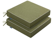 MIULEE front view of green cushions showing color and tailored look for refreshed patio seating