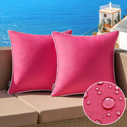 MIULEE hot pink pillow cover front view showing vibrant color and clean edges for styling