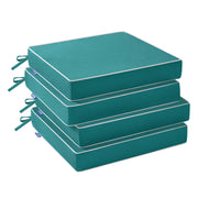 MIULEE turquoise cushion front view showing vibrant color and tailored piping