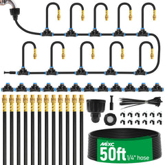 MIXC 1/4" tubing and quick connectors displayed for easy assembly