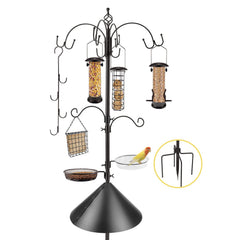 MIXXIDEA full feeding station installed showing multiple feeders and benefits