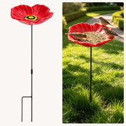 MIXXIDEA front view showing sunflower tray and stable stake attracts birds