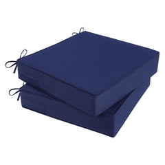 MJIAIDEA front view of blue cushions showing neat corners and clean finish for patio refresh