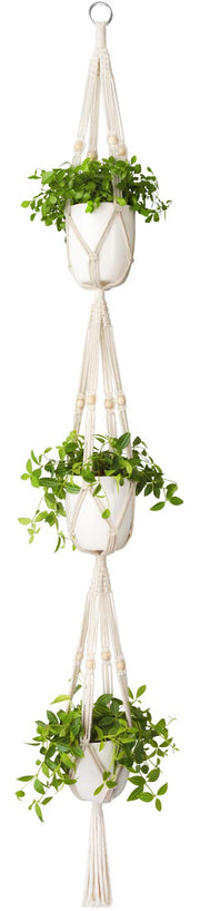 mkono front view showing double planter hanger and boho style benefit