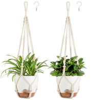 Mkono hanging planters front view showing full set and aesthetic benefit