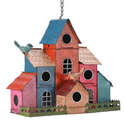 MOCOME front view of colorful six-compartment birdhouse adds curb appeal