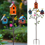 MOCOME front view colorful birdhouse draws birds and decorates yard