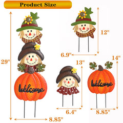 MOCOME pumpkin welcome plaque close-up showing clear lettering and greenery accent